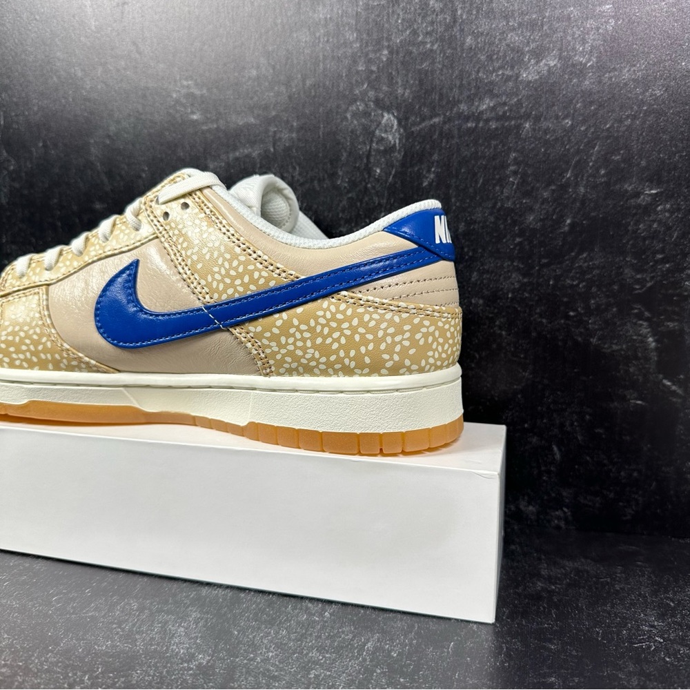 DUNK LOW PREMIUM MONTREAL BAGEL SESAME SEED PRINT MENS SHOES SIZE 9.5 GUM SOLE - Picture 11 of 11